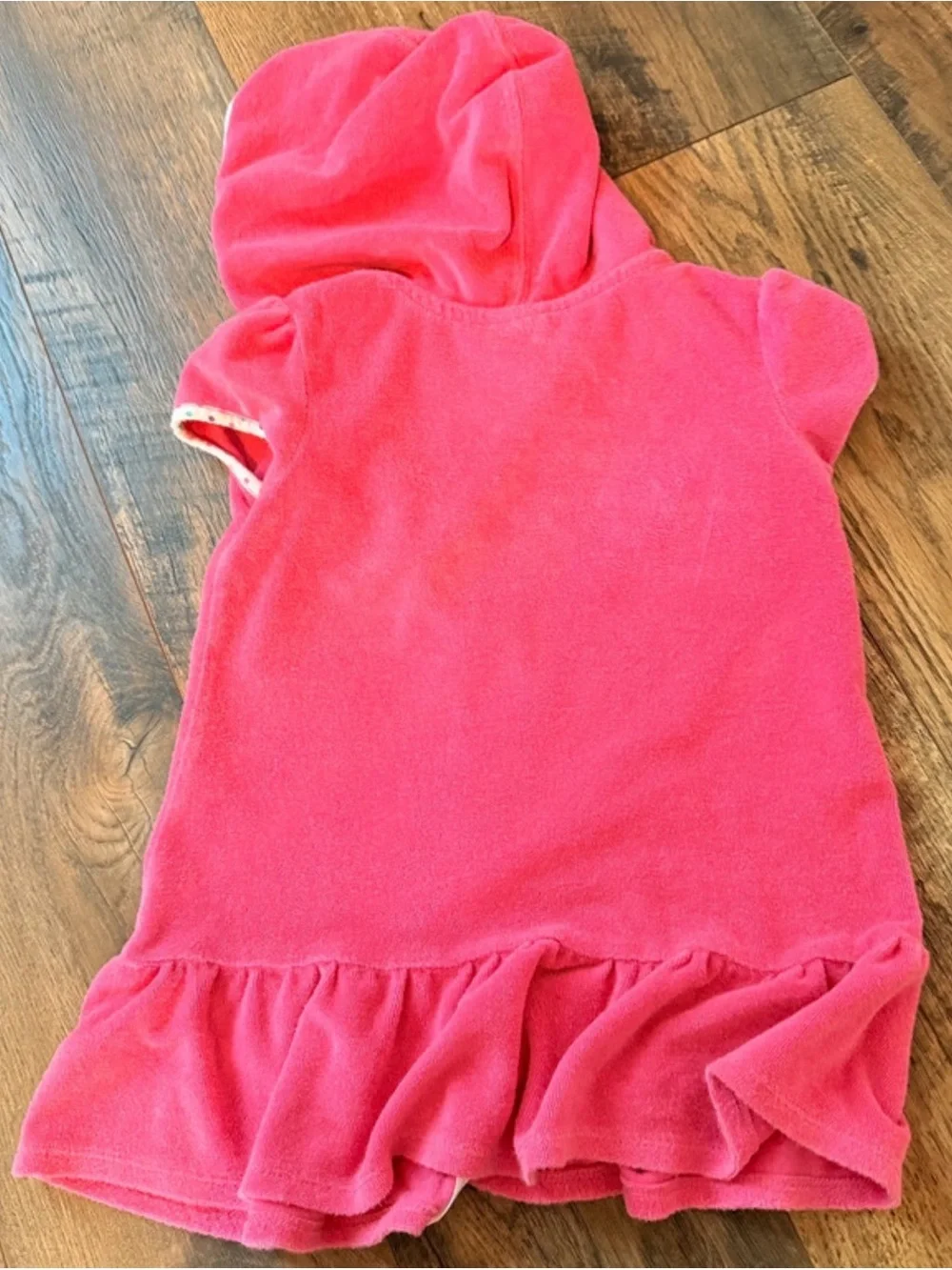 Circo Hot Pink Hooded Zip-Front bathrobe swim towel girls 4T